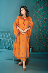 2-PC Embroidered Staple Shirt with Qlot Trouser CNP22-08-S